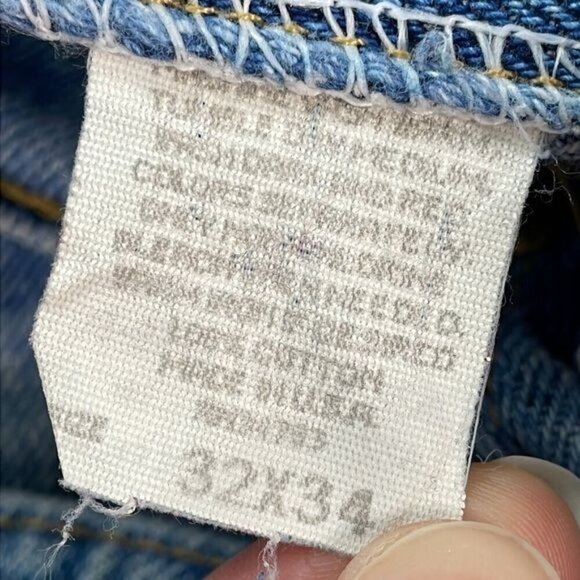 Vintage Riders High Rise Mom Jeans Light Blue Worn In Cotton Straight Leg 90s - Picture 10 of 14